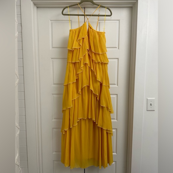 Ramy Brook Alora Yellow Tier Dress - Picture 2 of 5